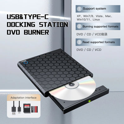 chất lượng  External CD DVD Burner USB 3.0 USB C CD-RW Drive DVD-RW Burner Writer Player nhà máy sản xuất